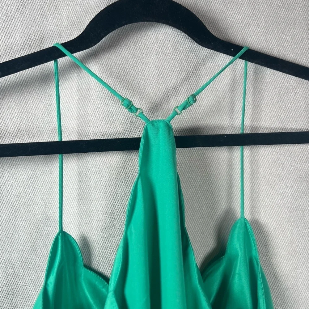 J.Crew Scalloped Lightweight Pullover Racerback Camisole Tank - Size 6 in Green - Picture 7 of 8